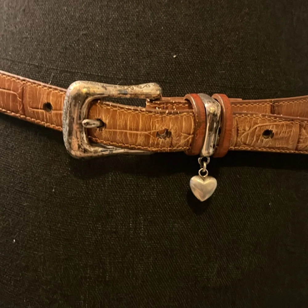 Brighton Brown with Silver Buckle Belt Size M/L